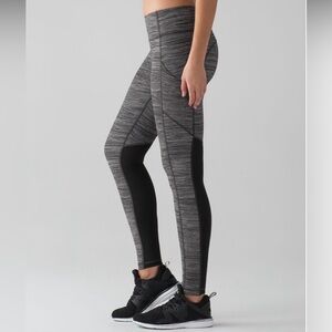 lululemon Speed Tight V Ice Grey Black size 4